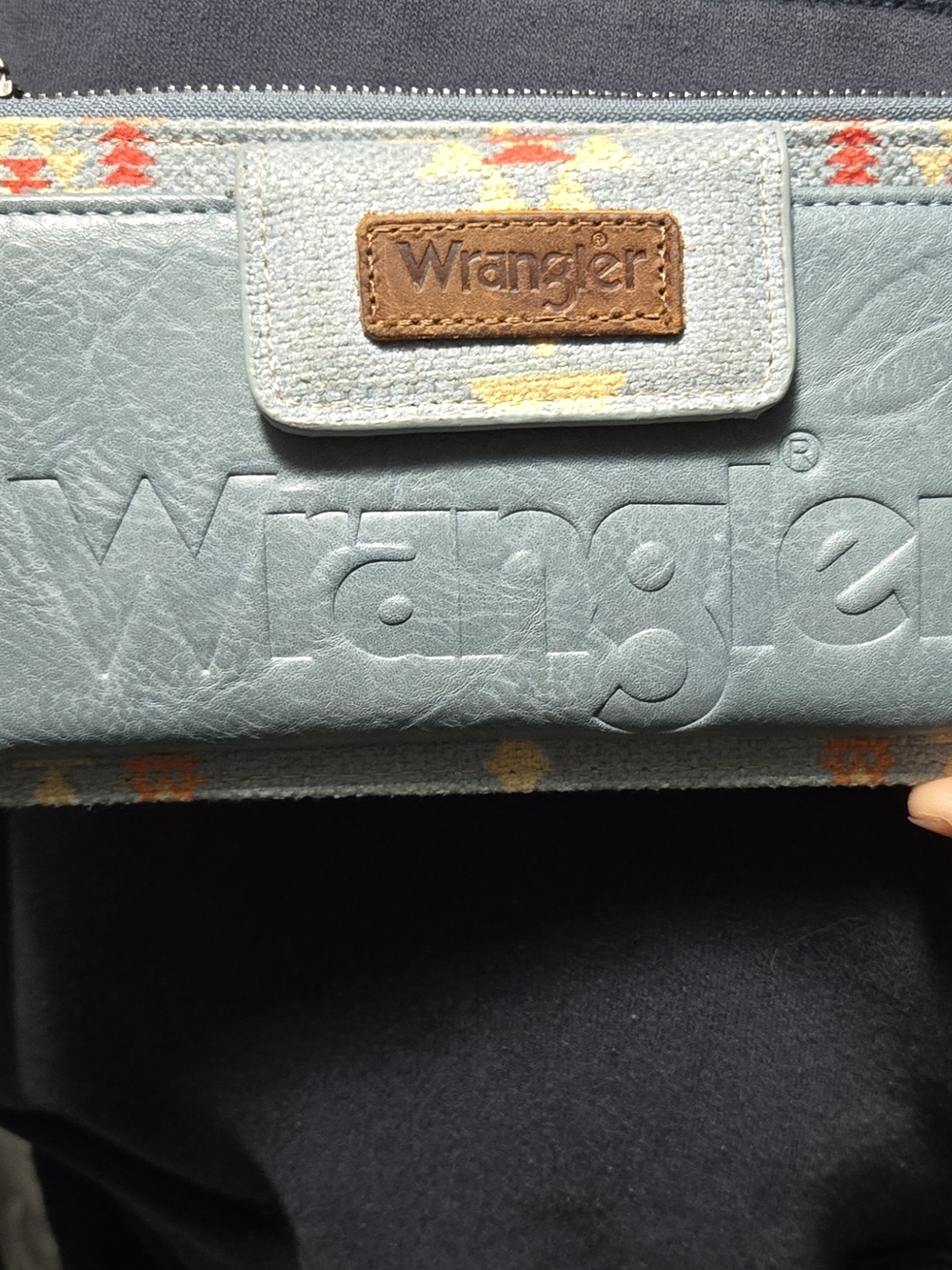 Wrangler Turquoise Aztec Pattern Handbag And Wallet - Picture 2 of 11